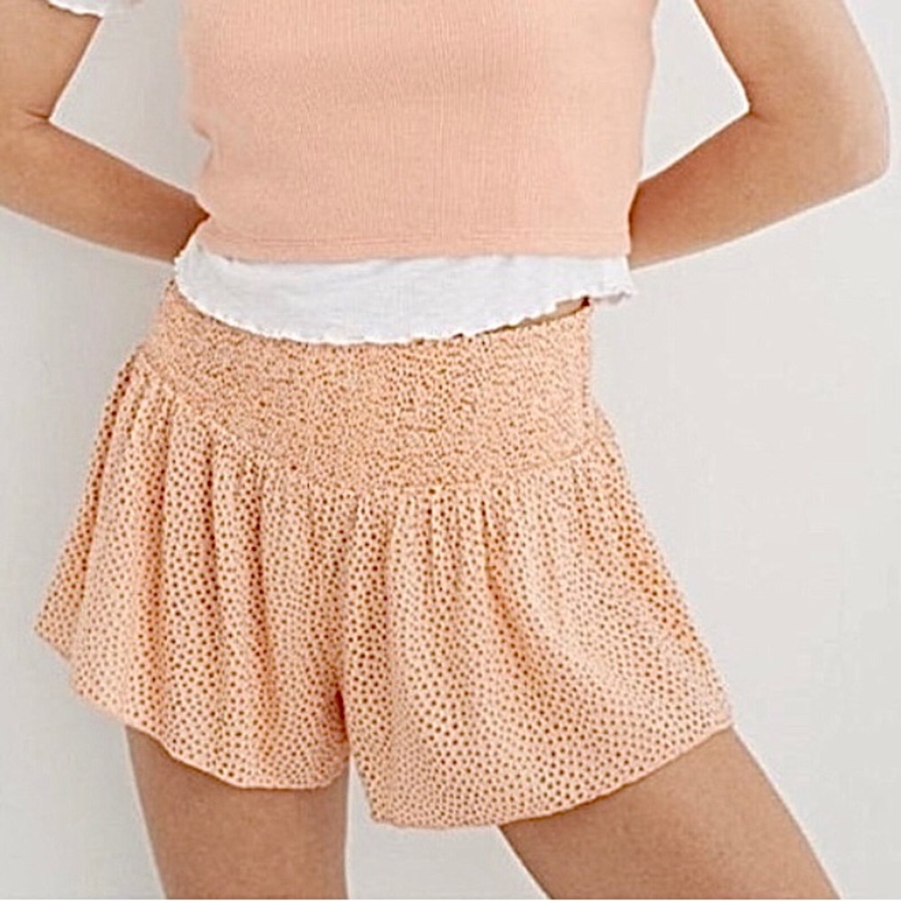 Aerie - Polka Dot Smocked Shorts